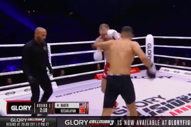 🎥 | Glory-debutant Serkan Ozcaglayan imponeert met deze KO op Matt Baker