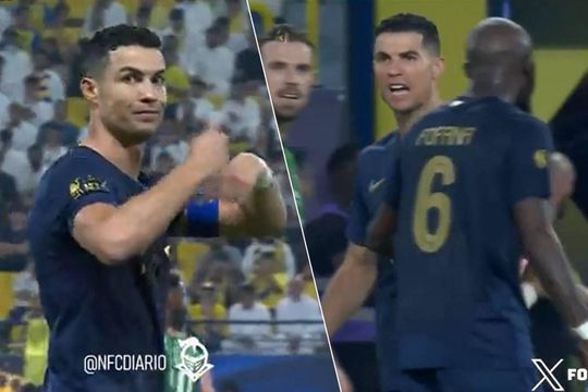 🎥 | Fans van Al-Ettifaq treiteren Ronaldo met Messi-liedjes, 'CR7' reageert als een baas