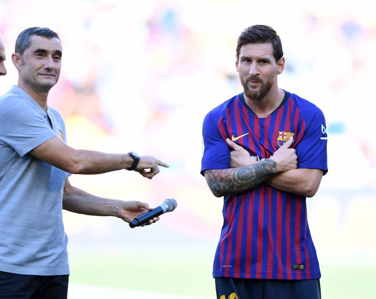 Lionel Messi bedankt ontslagen Barcelona-trainer Valverde