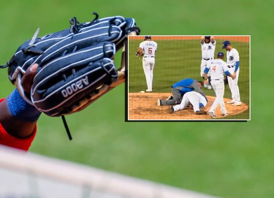 🎥 | Heftige beelden: pitcher krijgt honkbal met 166 km/u vol in zijn gezicht