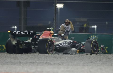 Sergio Pérez start GP van Qatar vanuit de pitstraat