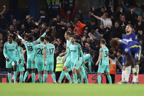 Brighton doet Chelsea in blessuretijd veel pijn