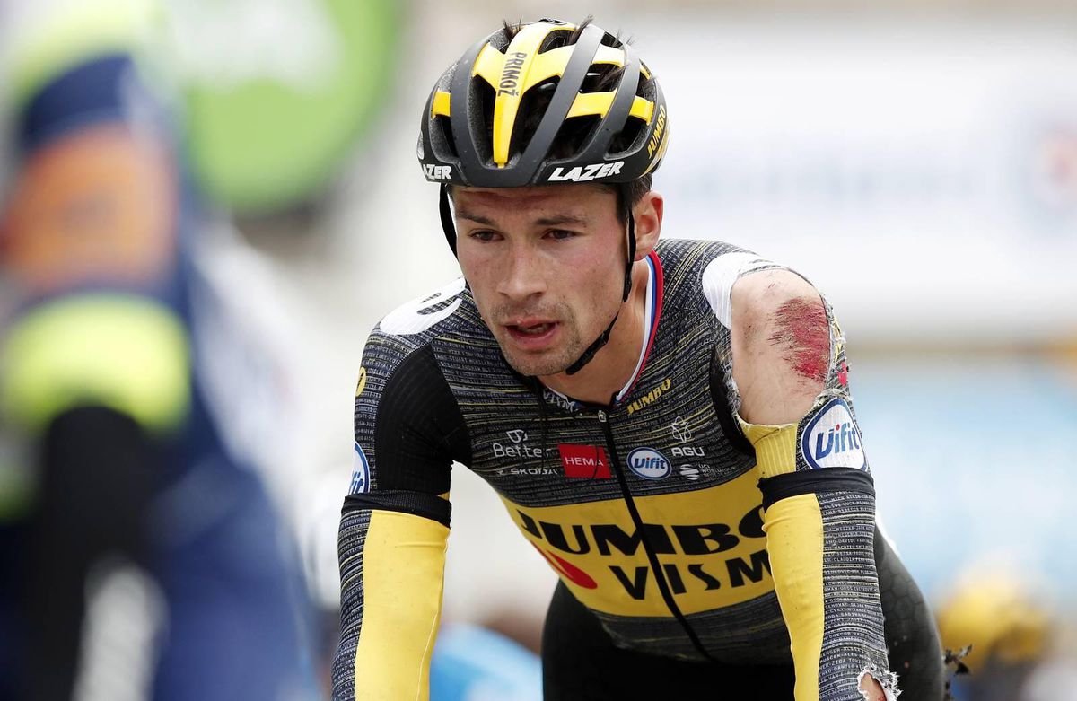 Colbrelli over wegwerpgebaar richting vallende Roglic: 'Was vooral uit angst'