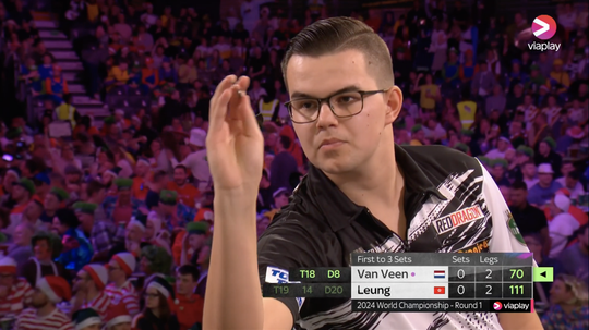 🎥 | Terugkijken: teleurstellende uitschakeling van Gian van Veen op het WK darts