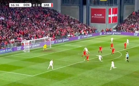 🎥 | FEEST in Kopenhagen! Christian Eriksen scoort ook tegen Servië