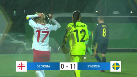 Sloopsessie! Zweedse vrouwen slopen Georgië: al 11 goals na 45 minuten