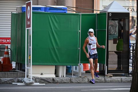 Topfavoriet snelwandelen Diniz weer aan de diarree tijdens olympische finale