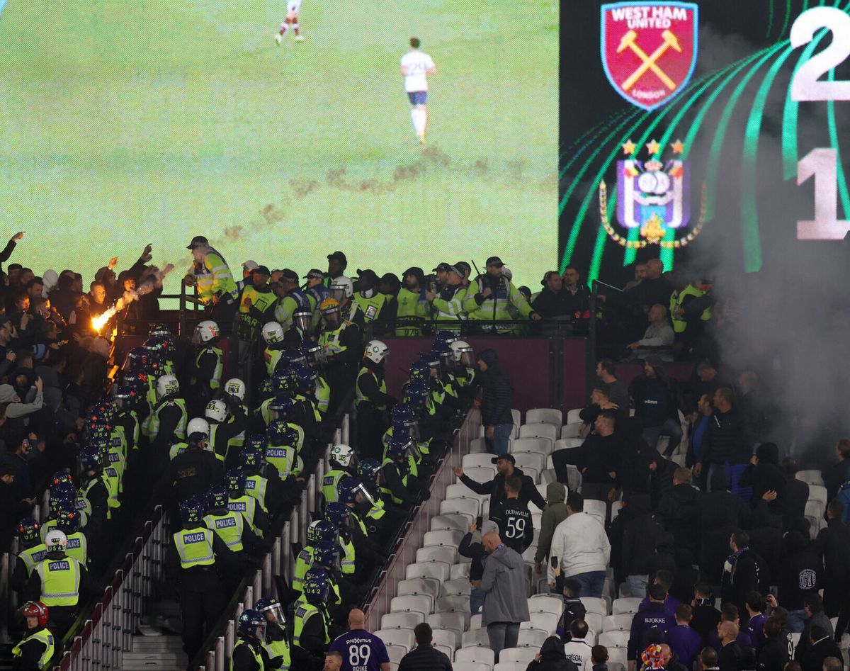 Anderlecht-supporter moet 8 weken brommen na rellen tegen West Ham United