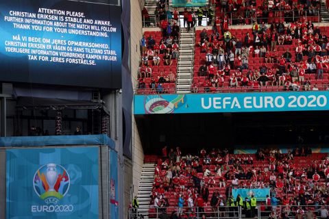 Laatste berichten over toestand Eriksen: fotograaf zag dat hij bij kennis was