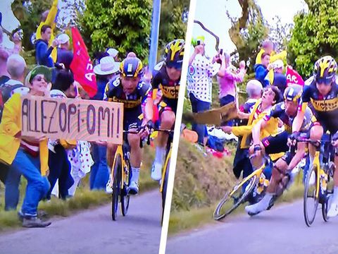 Wielervakbond doet aangifte tegen veroorzaakster massale valpartij in Tour de France