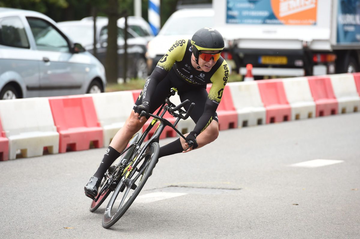 Mathieu van der Poel nieuwe leider na tijdrit Tour of Britain, Italiaans talent Affini snelste