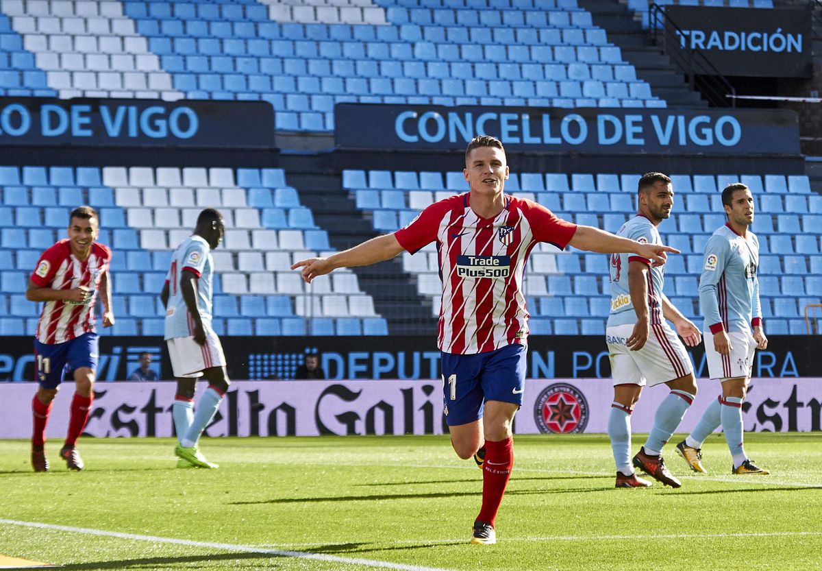 Gameiro schiet Atlético met zege bij Celta de Vigo naar de 3e plek in La Liga