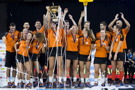 Nederlandse korfballers maken gehakt van Belgen in EK-finale