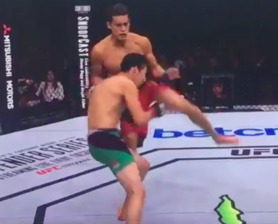 UFC-debutant KO't publiekslieveling na 26 seconden met sicke knie (video)