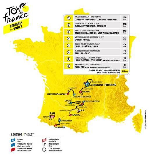 Tour de France voor vrouwen: van Clermont-Ferrand tot tijdrit in de Pyreneeën