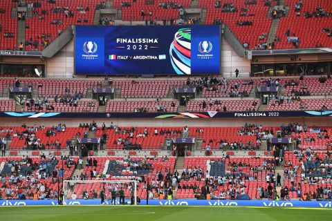 De opstellingen bij de Finalissima: Italië - Argentinië