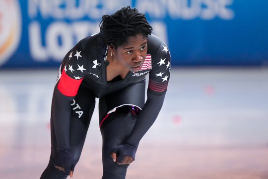 Afro-Amerikaanse schaatssensatie Erin Jackson zette in Dronten haar allereerste stapjes op ijs