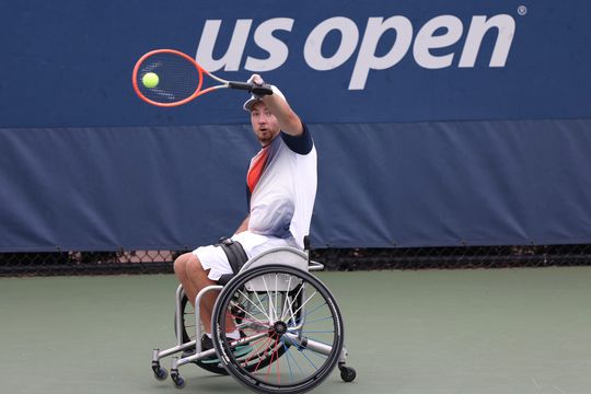 Rolstoeltennisser Sam Schröder na dubbelspel ook in enkelfinale US Open