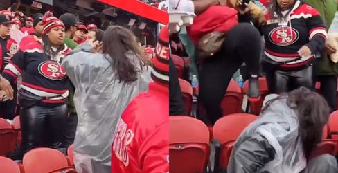 🎥 | Bitchfight! Vrouwelijke 49ers-fan stampt medesupporter tegen de grond