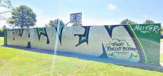 📸 | Hammarby-fans kalken 'Fuck Roelof Bleker' op muur in verkeerde stad