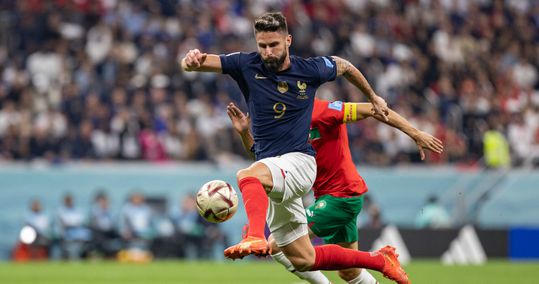 Frankrijk in volledig blauw tenue tegen Argentinië in de WK-finale