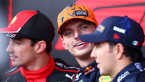 Dit is de startopstelling voor de GP België na de gridstraf van Max Verstappen