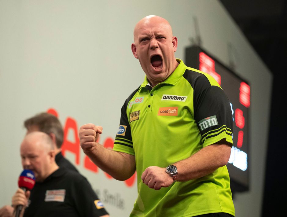 Doet MvG 'Barney' na? Check hier de laatste kwartfinales van de Grand Slam of Darts