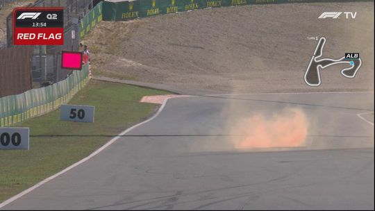 Code rood: kwalificatie in Zandvoort (even) stilgelegd vanwege rookbom