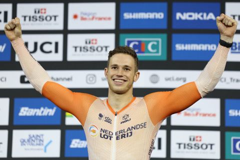Harrie Lavreysen wint opnieuw de nationale sprinttitel bij het baanwielrennen
