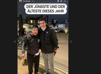 📸 | Daar is dan de foto! Darters Fabian Schmutzler (16) en Paul Lim (67) ontmoeten elkaar