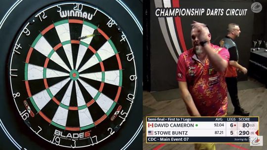 🎥😂 | Wat gebeurt hier?! Darter gooit met 2 handen tegelijk en gaat naar wc