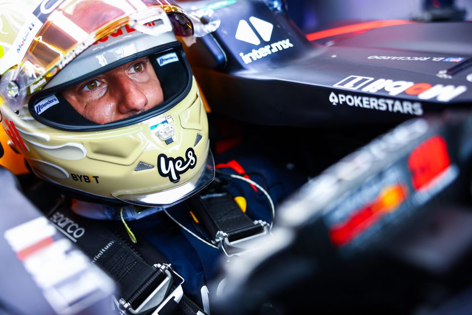 Daniel Ricciardo reed op testdag op Silverstone tijd die hem de voorste rij had opgeleverd
