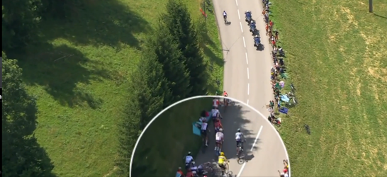 🎥 | Tadej Pogacar hard onderuit aan begin van etappe 17, maar kan wel door