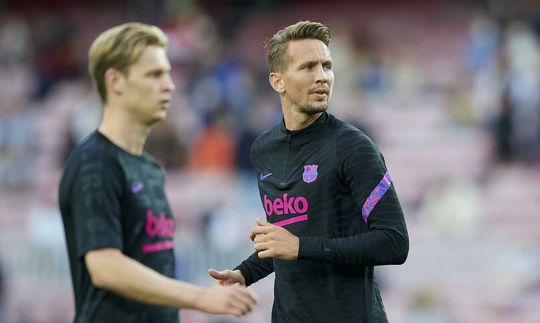 Luuk de Jong in de basis bij FC Barcelona tegen Mallorca