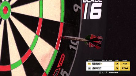 📸 | WTF?! Engelste darter Robert Grundy gooit met RAARSTE dartpijl ooit