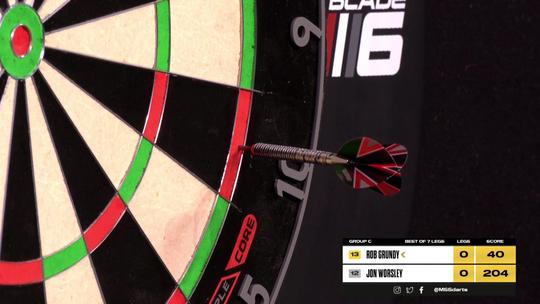 📸 | WTF?! Engelste darter Robert Grundy gooit met RAARSTE dartpijl ooit