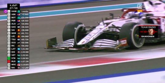 🎥 | Afzwaaiende Kimi Räikkönen valt met remproblemen uit in Abu Dhabi