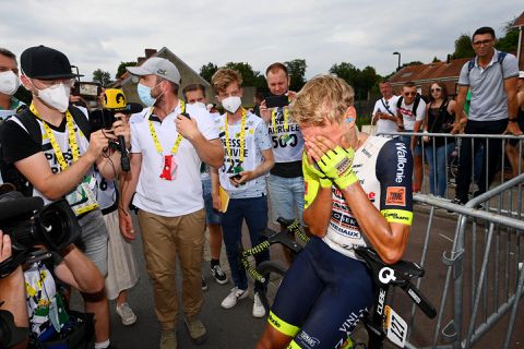 Taco van der Hoorn komt 20 centimeter te kort in Touretappe: 'Het is zo klote'