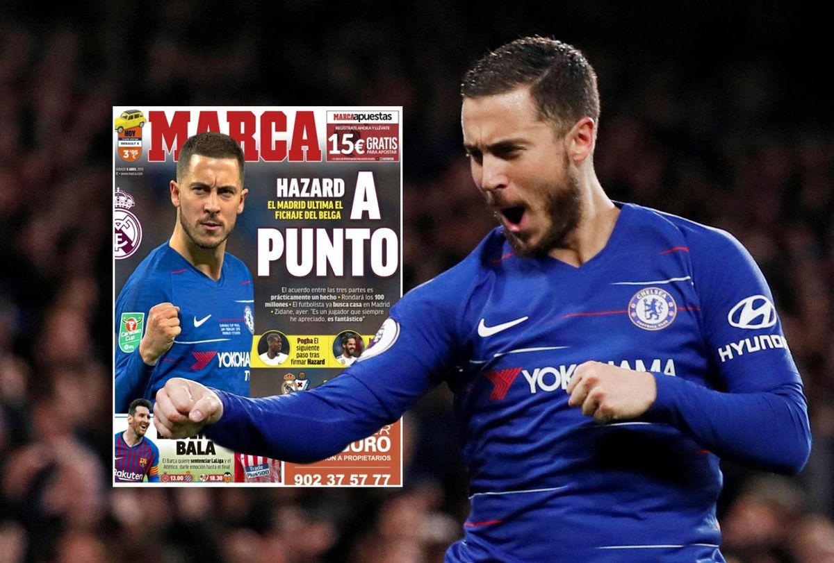 Real nadert deal voor 100 miljoen euro met Chelsea: 'Hazard zoekt al huis in Madrid’