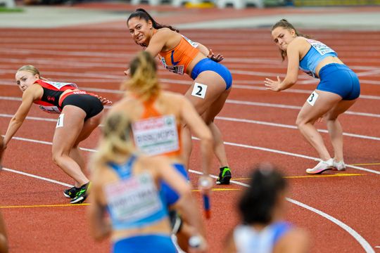 Sprinters op 4x100 meter estafette nét geen medaille op EK atletiek