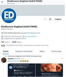 📸​ | Ajax-fans hacken twitteraccount van Eindhovens Dagblad: 'WIJ ZIJN VOOR AJAX!'