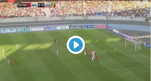 Ziyech scoort meteen wereldgoal voor Marokko (video)