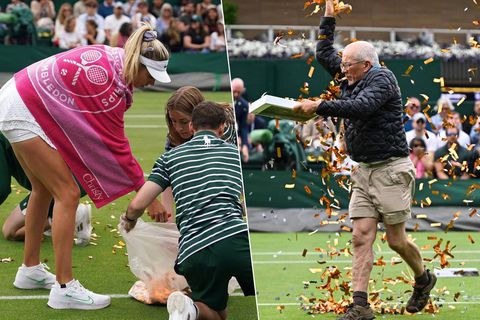 Klimaatactivisten stonden 10 uur in de rij om wedstrijd van Wimbledon te verstoren