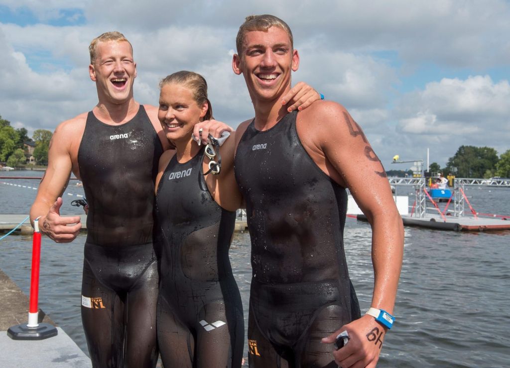 Oranjetrio zwemt ook op 'team event'