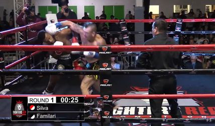 🎥 | Voormalig UFC-kampioen stuurt zoon de ring in zonder succes: met brute klappen KO