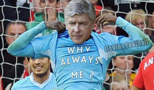 Top-6 meest hilarische reacties van Arsène Wenger nadat hij FC Barcelona heeft geloot