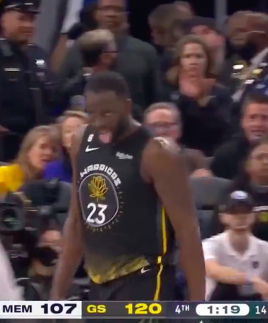 🎥 | NBA-trashtalk level 100: Draymond Green steekt tong uit naar Dillon Brooks