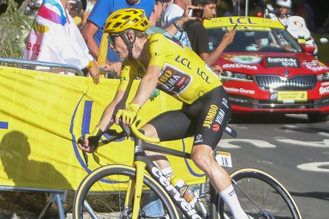 Jonas Vingegaard houdt Tadej Pogacar in de gaten: 'Prima dag, al had ik graag gewonnen'