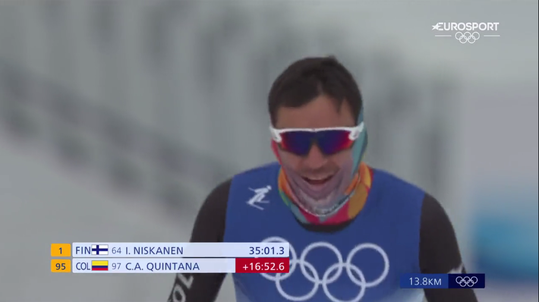 🎥 | Quintana heeft het lastig in de sneeuw op Olympische Winterspelen