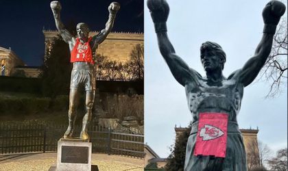 📸 | Super Bowl-zege Philadelphia? Chiefs-fans hangen merchandise aan 'vervloekt' beeld